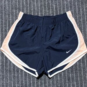 Nike Women's Athletic Shorts in Navy and Peach